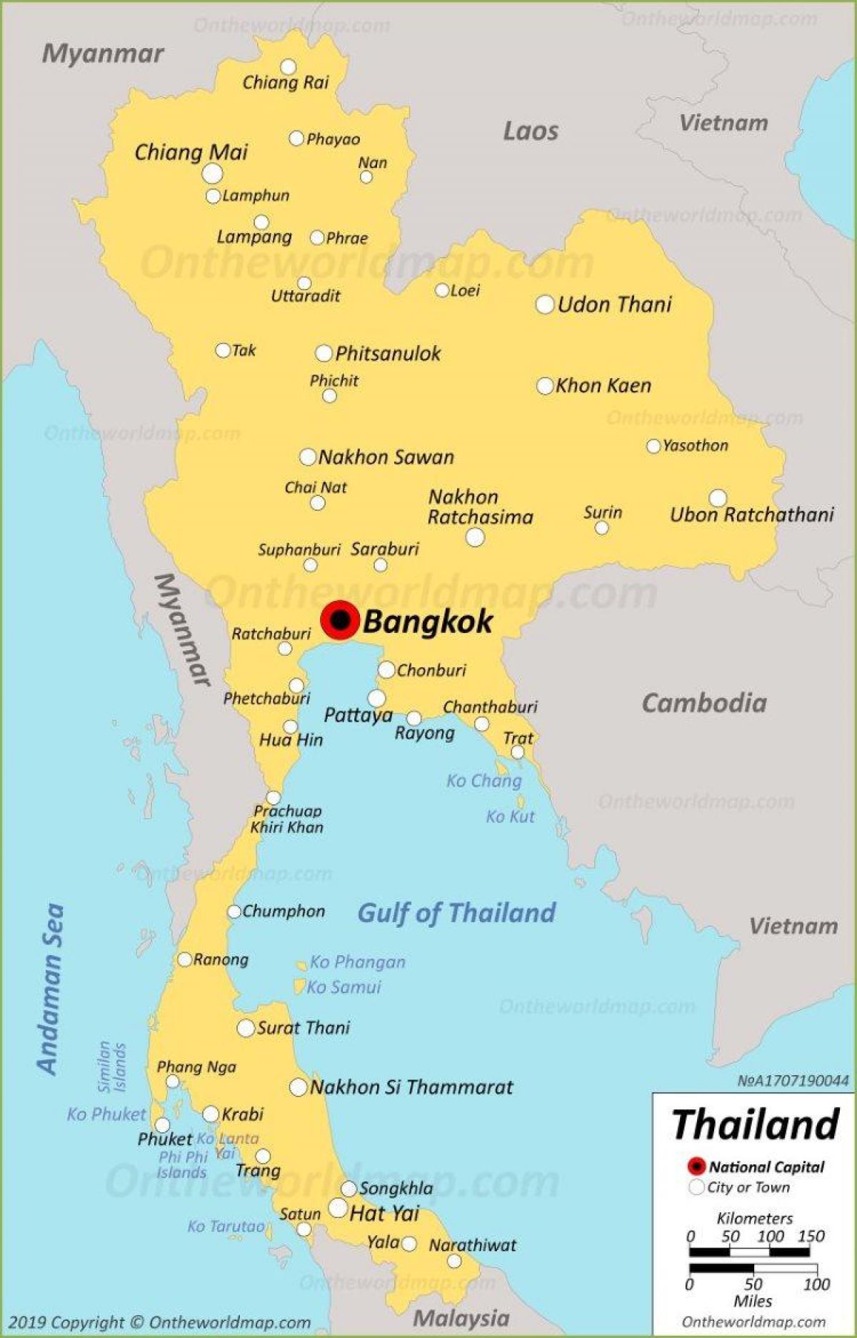 Thailand capital map