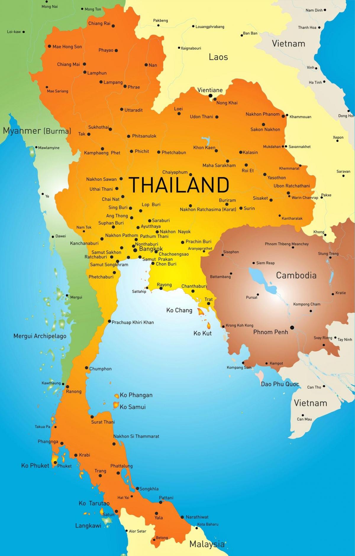 Thailand city map